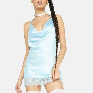 Cobalt In Your Thoughts Satin Nightie